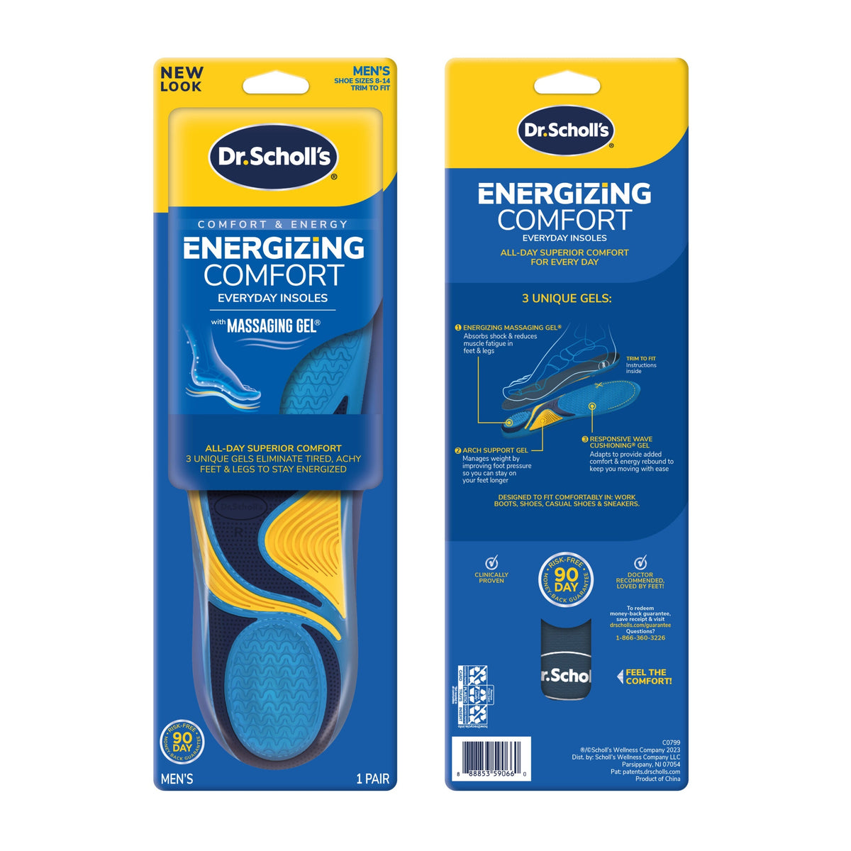 Energizing Comfort with Massaging Gel® Insoles